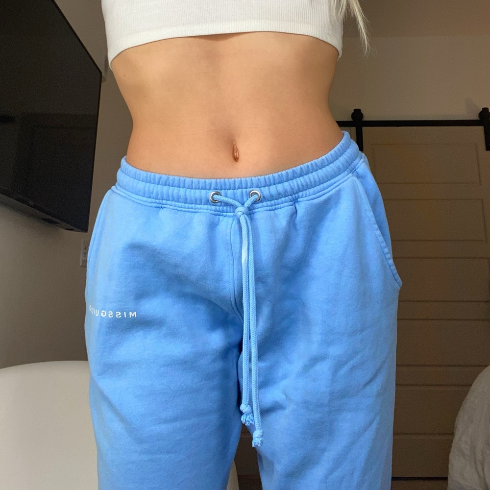 Sky Blue Missguided Petite Oversized 90s Joggers